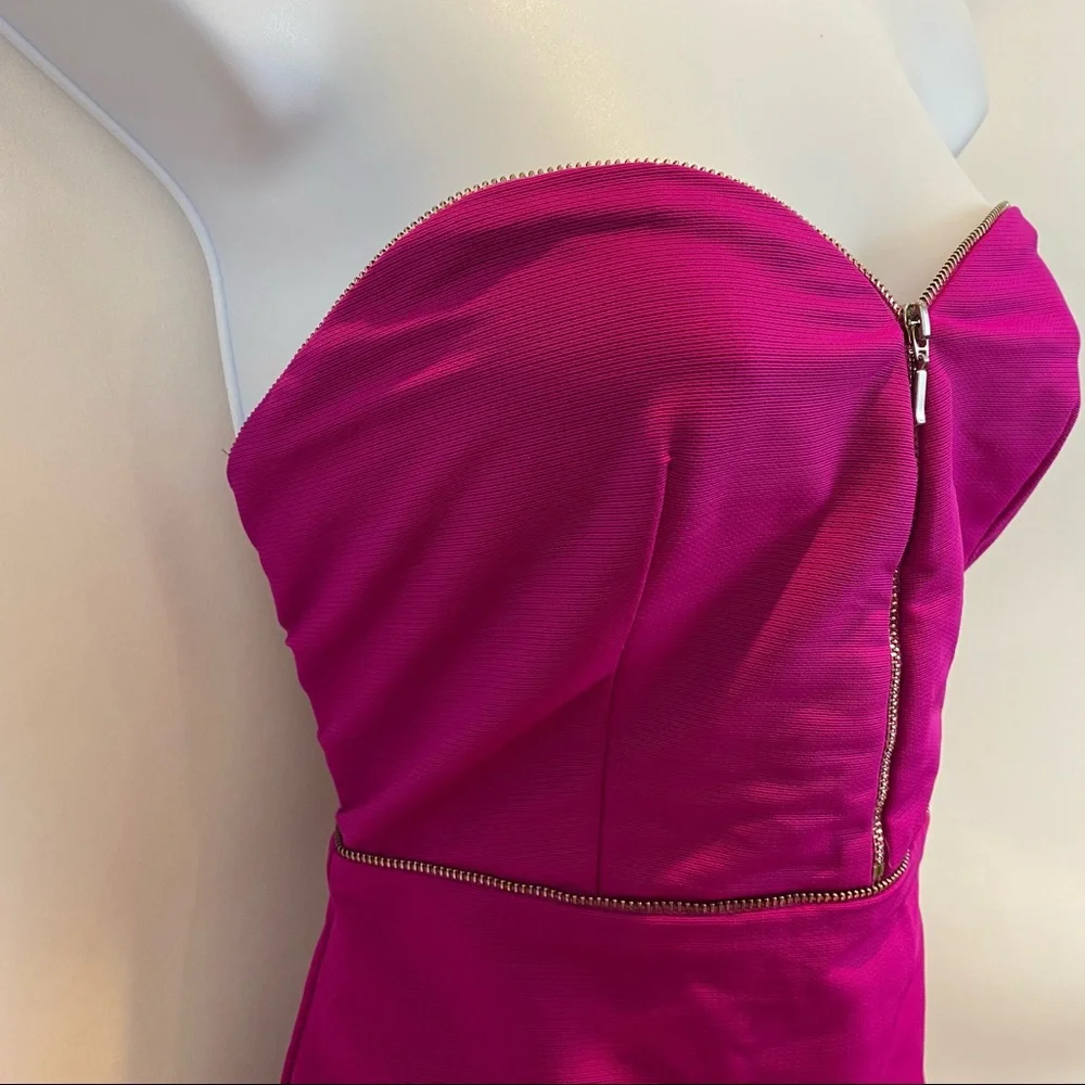 Bec and Bridge Argon Bustier Mini Dress in Bright Fuchsia Pink size 4 - Picture 4 of 17
